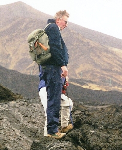 John Guest on Mt Etna, Sicily. Photo: Angus Duncan